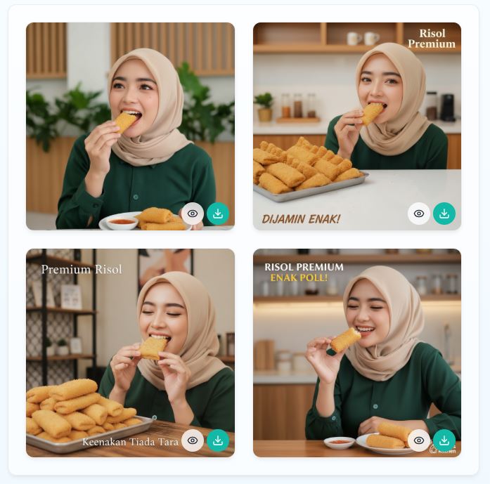 Contoh Foto Produk AI